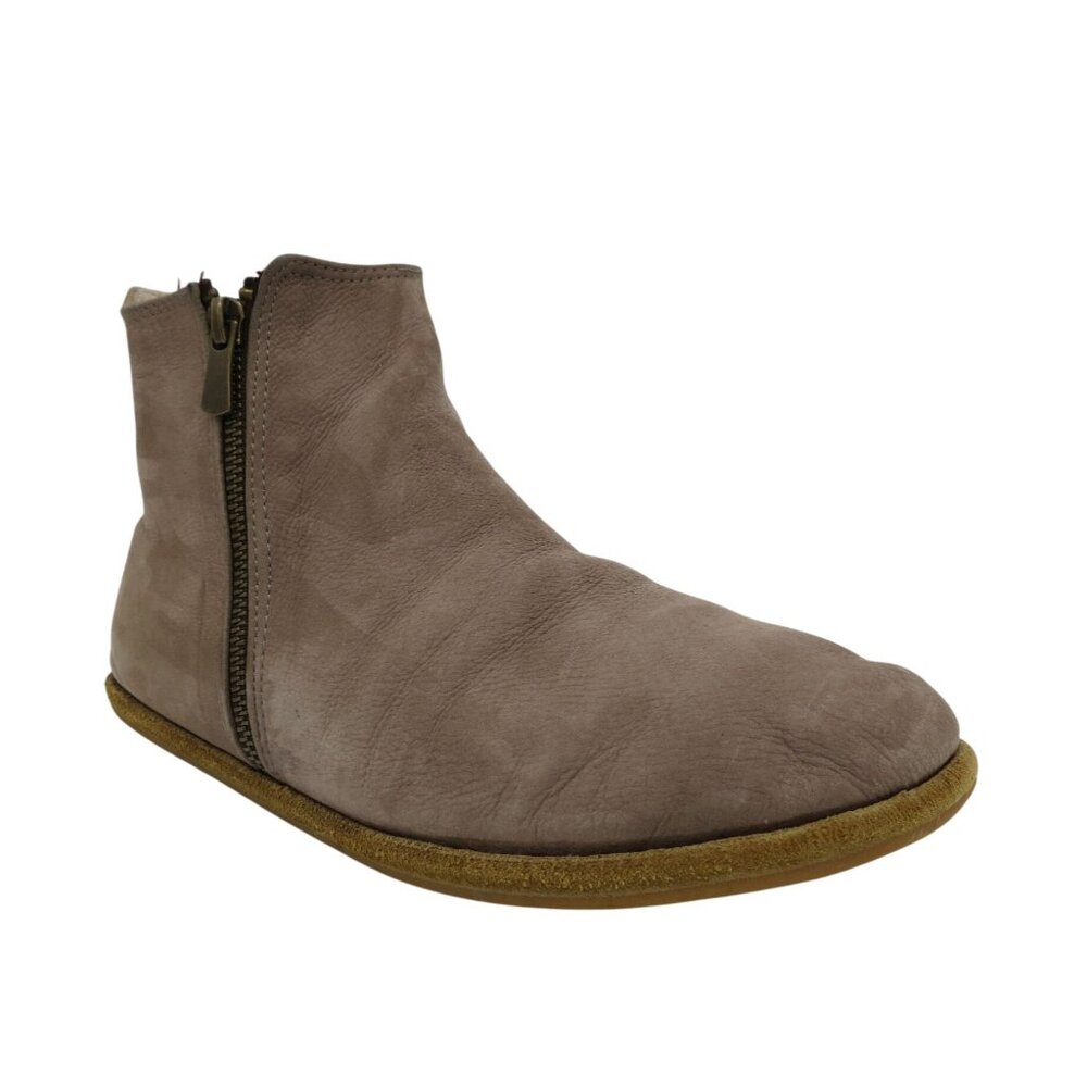 ANYA'S SHOP Women's Rosa Zipper Boots in Taupe Nubuck Size 40 Barefoot Booties